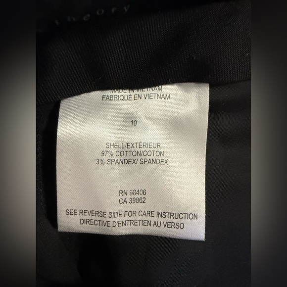 Theory Women’s Black Ibbey C Fostered Dress Pants - Size 10 - Picture 6 of 8